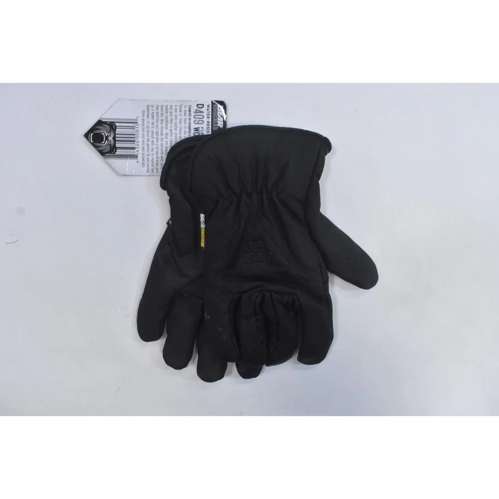 Bear Knuckles D409 Fleece Lined Leather Work Gloves XL Black Water Resistant